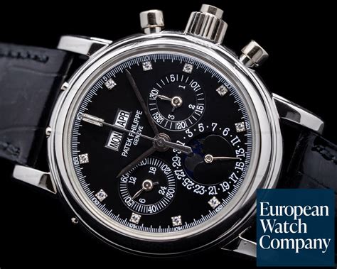 patek philippe 5004p platinum perpetual calendar split second chronograph watch|Reference 5004P.